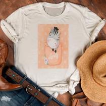 Blusa T-shirt Camiseta Feminina Estampada -Animais de bolso- Várias Estampas 09