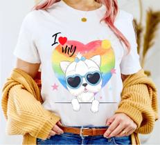 Blusa T-shirt Camiseta Feminina Estampada-doguinho-Várias Estampas 03