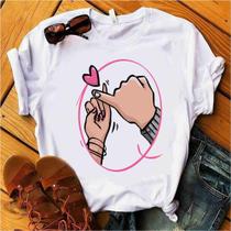 Blusa T-shirt Camiseta Feminina Estampada -Frases Casal- Várias Estampas 08
