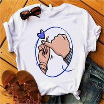 Blusa T-shirt Camiseta Feminina Estampada -Frases Casal- Várias Estampas 10