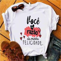 Blusa T-shirt Camiseta Feminina Estampada -frases casal- Várias Estampas 18