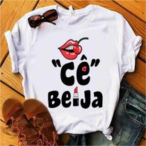 Blusa T-shirt Camiseta Feminina Estampada -frases casal- Várias Estampas 21