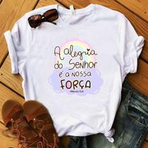 Blusa T-shirt Camiseta Feminina Estampada -Gospel- Várias Estampas 03