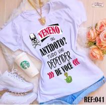 Blusa T-shirt Camiseta Feminina Estampada-Humor- Várias Estampas 02