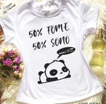 Blusa T-shirt Camiseta Feminina Estampada -Panda- Várias Estampas 03