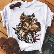 Blusa T-shirt Camiseta Feminina Estampada-Pitbull- Várias Estampas 12 Blusa T-shirt Camiseta Feminina Estampada-Pitbull- Várias Estampas 12