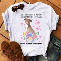 Blusa T-shirt Camiseta Feminina Estampada-Pitbull- Várias Estampas 13