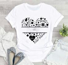 Blusa T-shirt Camiseta Feminina Estampada -Profissão- Várias Estampas 15