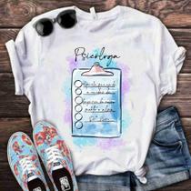 Blusa T-shirt Camiseta Feminina Estampada -Profissão- Várias Estampas 29