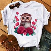 Blusa T-shirt Camiseta Feminina Estampada Várias Estampas 86