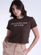 Blusa T-Shirt Cropped Estampada Revanche Ct.Fem.00076 Blusa T-Shirt Cropped Estampada Revanche Ct.Fem.00076