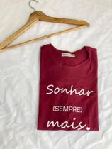 Blusa T-Shirt Feminina Baby Look Sonhar