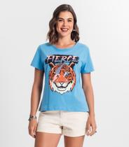 Blusa T-Shirt Feminina Estampada Select Azul