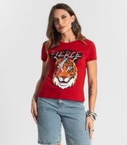 Blusa T-Shirt Feminina Estampada Select Vermelho