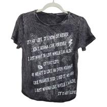 Blusa T-shirt Feminina It"s My Life Plock Rock Marmorizada com Plus Size Blusa T-shirt Feminina It"s My Life Plock Rock Marmorizada com Plus Size