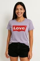 Blusa T-shirt Feminina Love Estampada