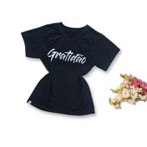 Blusa T-Shirt Feminina Manga Curta Estampa Com Frase