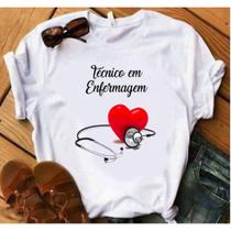 Blusa T-shirt Feminina Técnico em Enfermagem