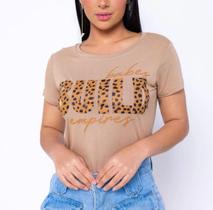 blusa t-shirt feminino manga curta build tendência