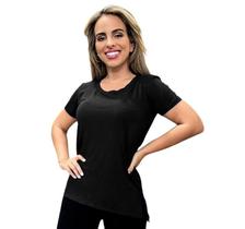 Blusa T shirt Longline Feminina Viscolycra Sobrelegging Colorida Moda Fitness Maravilhosa