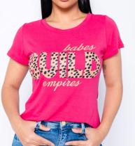 blusa t-shirt manga curta build feminina