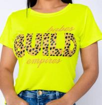 blusa t-shirt manga curta build moda feminina