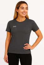 Blusa T Shirt Manga Curta Poliamida Dry Via Ello Academia Treino Caminhada Yoga Proteção UV Cross