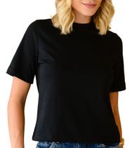 Blusa T-shirt Oversized Feminino Camiseta Algodão Lisa