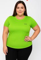 Blusa T Shirt Plus Size Manga Curta Poliamida Dry Via Ello Academia Treino Caminhada Yoga Proteção UV Cross