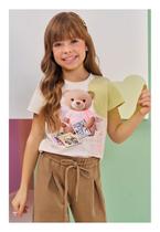 Blusa T-shirt Urso Off White Infanti Blusa T-shirt Urso Off White Infanti