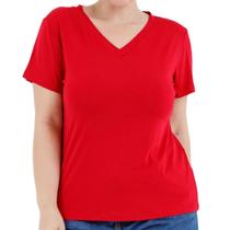 Blusa T-shirts Plus Size Decote V Lisa 3013.6.C1