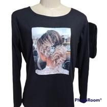 Blusa tecido lã sintética