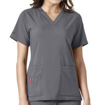Blusa tecnológica feminina Scrubs Carhartt Force Cross-Flex com decote em V Blusa tecnológica feminina Scrubs Carhartt Force Cross-Flex com decote em V