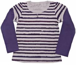 Blusa teen m.longa 100% algodão várias estampas nº 4 ao 16
