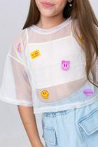 Blusa Telinha Aplicações- L2M Girls