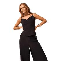 Blusa Tendenza Alça Essence Peplun Twill Jamile - 022741 Blusa Tendenza Alça Essence Peplun Twill Jamile - 022741