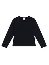 Blusa Térmica Básica Infantil Menino Cotton Brandili Preta
