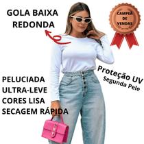 Blusa termica com pelucia gola redonda slim 603.c2