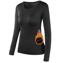 Blusa Térmica Feminina Forrada Flanelada Para Inverno Frio - HR