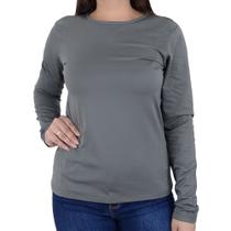 Blusa Térmica Feminina Lado Avesso Cinza - L124 Blusa Térmica Feminina Lado Avesso Cinza - L124