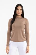 Blusa Térmica Feminina Manga Longa Suplex Gola Redonda