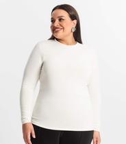 Blusa Térmica Feminina Plus Size Secret Glam Bege