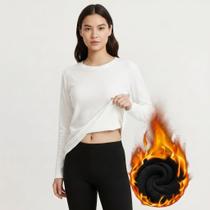 Blusa Termica Feminina Segunda Pele Peluciada Flanelada COR:BEGETAMANHO:P Blusa Termica Feminina Segunda Pele Peluciada Flanelada COR:BEGETAMANHO:P