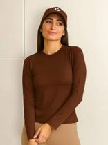 Blusa Térmica Feminina Slim Gola Canoa Flanelada Zanca Modas Cor:MarromTamanho:GG Blusa Térmica Feminina Slim Gola Canoa Flanelada Zanca Modas Cor:MarromTamanho:GG