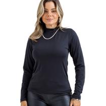 Blusa Térmica Peluciada Gola Alta Quentinha Moda Slim 610.C1