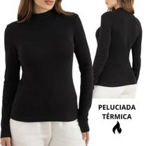 Blusa Térmica Peluciada Manga Longa Preto