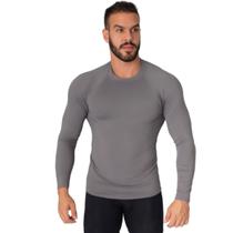 Blusa Térmica Proteção UV Poliester WLS Modas Manga Longa Treino Moda Fitness Masculina
