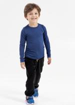 Blusa Térmica Segunda Pele Peluciada Unissex Infantil - Azul Marinho