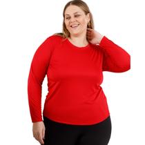Blusa Térmica Suplex Proteção UV+50 Moda Esportiva Primavera Verão Plus Size Básica 3062A