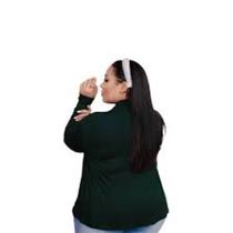 Blusa termina feminina com manga e gola preta Blusa termina feminina com manga e gola preta